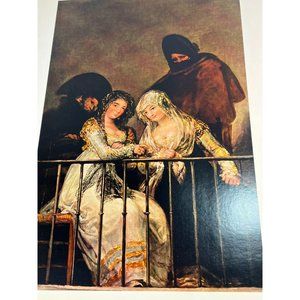 Goya Print Majas on a Balcony 89148 2 Women Escorts Vintage